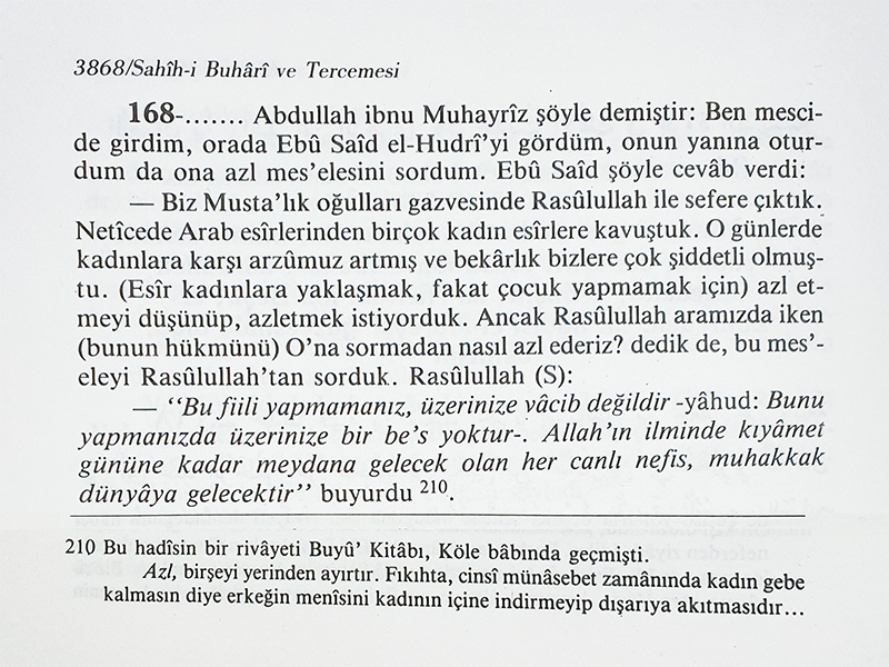 Buhari'de savaş esirlerine tecavüz hadisi